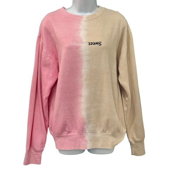 Ariana Grande Sweetener Pink Tan World Tour Thank U Next Crew Sweatshirt size S - Picture 1 of 7